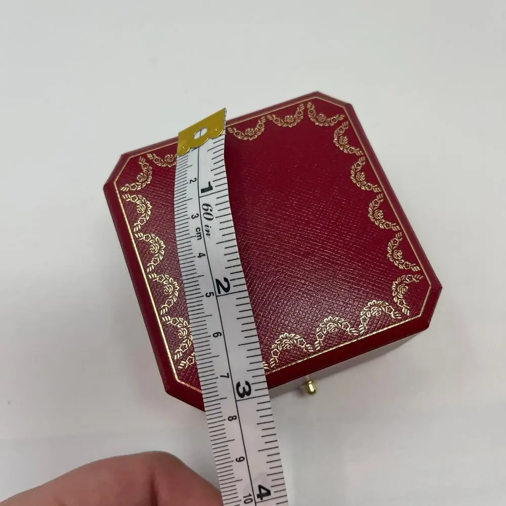 CARTIER - RED JEWELRY BOX - AUTHENTIC - NECKLACE RING PEDANT CASE